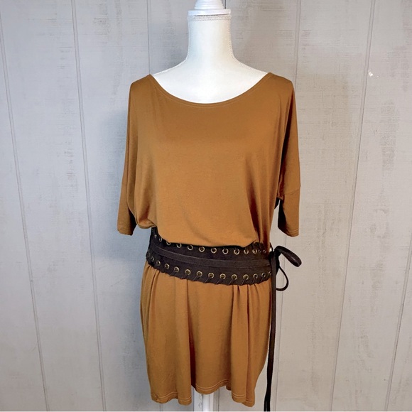 PIKO 1988 Womens Bamboo Tunic Top Size M Dolman Sleeve Round Neck Boho Neutral - Picture 1 of 9